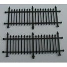 Henning's Parts 156-5  2 Section Black Fence, 2 pieces