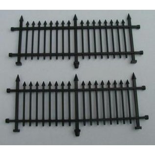 Henning's Parts 156-5  2 Section Black Fence, 2 pieces