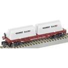 Lionel 6-48576 American Flyer Flatcar with Gilbert Dairy Milk Containers