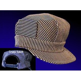Engineer Cap, Blue Adult w/Strap Back