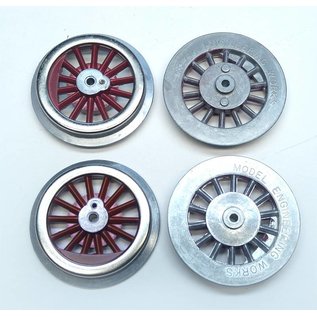 Model Engineering Works BAL-4R Steam Wheel Set, 384/390, 4:36, Red Spoke