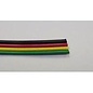 Henning's Parts 4 Conductor Rainbow Flat Wire, 1 foot length
