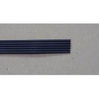 Henning's Parts 6 Conductor Black Flat Wire, 1 foot length