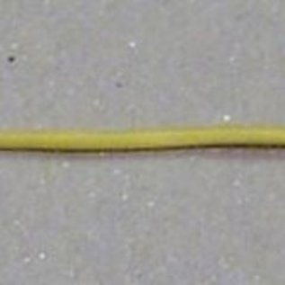 Henning's Parts Cloth Covered 24 gauge Solid Strand Yellow Wire, 1ft