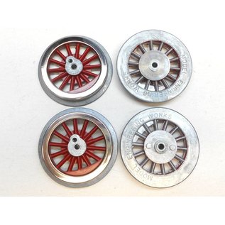 Model Engineering Works BAL-8R Steam Wheel Set for 385/392/400/1835, 8:32, Red Spoke