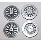 Model Engineering Works AW-1001 AF Std. Gauge Steam Wheel Set, Black, 4Pcs, 6:32 Thread