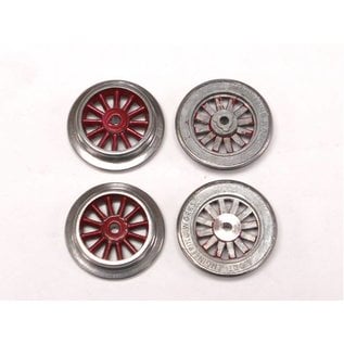 Model Engineering Works AO-1000 AF Red Electric "O" Gauge Wheel Set, 4Pcs