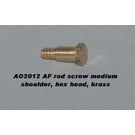 Model Engineering Works AO-2012 Rod Screw, Hex Head, Med Shoulder, Brass