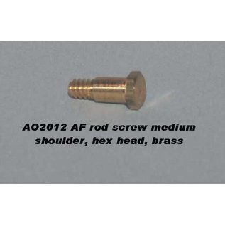 Model Engineering Works AO-2012 Rod Screw, Hex Head, Med Shoulder, Brass