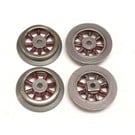 Henning's Trains SL-95 Electric Red Spoked Wheels, Set of 4 #150-250 Series