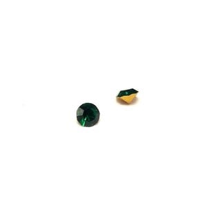 700E-166 Green Rhinestone Jewels, 2Pcs