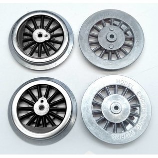 Model Engineering Works BAL-4B Steam Wheel Set for 384/390, 4:36, Black Spoke