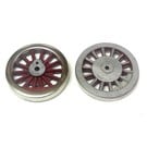 Model Engineering Works BAL-6R Steam Wheel Set w/o Flange, Red Spoke, 2Pcs