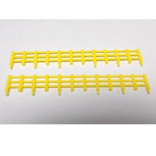 Henning's Trains 1877-5Y Long Fence for Horse Flatcar, Yellow, 2 PCS.