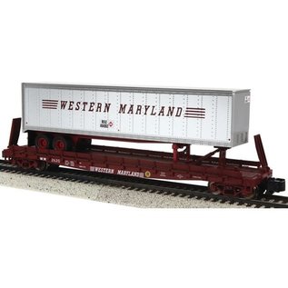 MTH 35-76022 Flatcar w/ 48' Trailer WM #2620, S Scale