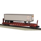 MTH 35-76028 Flatcar w/ 48' Trailer PRR #475260, S Scale