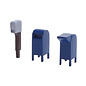 Walthers 949-4184 City & Roadside Mailboxes Kit