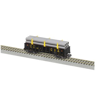 American Flyer 2119201 CSX Gondola w/ Pipe Load #72