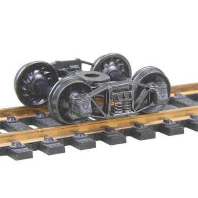Kadee #972 Arch Bar Metal Trucks W/ 33" Ribbed Back Metal Wheels – G Scale, 1:25, 2-Pack