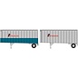 Athearn ATH29043 Transcon 28' Wedge Trailers w/Dolly