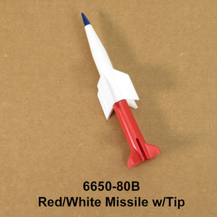 Henning's Parts 6650-80B Red/White Missile w/Tip