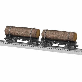 Lionel 1926600 Unlettered Skeleton Log Car 2-Pack A