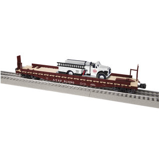 Lionel 2226270 Santa Fe 50' Flatcar w/ Firetruck #91090