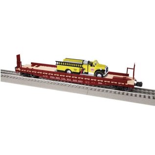 Lionel 2226300 PRR 50' Flatcar w/ Firetruck #469660