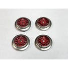 Model Engineering Works AO-1003R A.F. O Gauge Wheel Set Red w/Wrap Around Rim