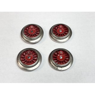 Model Engineering Works AO-1003R A.F. O Gauge Wheel Set Red w/Wrap Around Rim