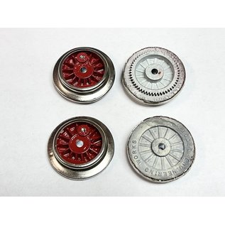 Model Engineering Works AO-1003R A.F. O Gauge Wheel Set Red w/Wrap Around Rim