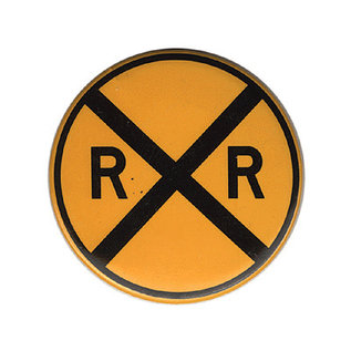 Microscale Railroad Crossing Sign Magnet, 2" Dia.