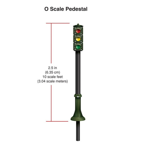 JP5664 Pedestal Traffic Lights, 4Pcs, O Scale HENNING'S TRAINS