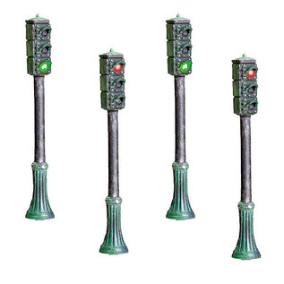 Woodland Scenics JP5664 Pedestal Traffic Lights, 4Pcs, O Scale