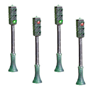 Woodland Scenics JP5635 Pedestal Traffic Lights, 4Pcs, N Scale