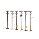 Atlas O 66914 Telephone Pole Set, 6Pcs., O Scale