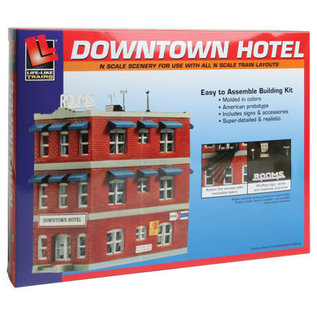 Life-Like 433-7482 Downtown Hotel Kit, N Scale