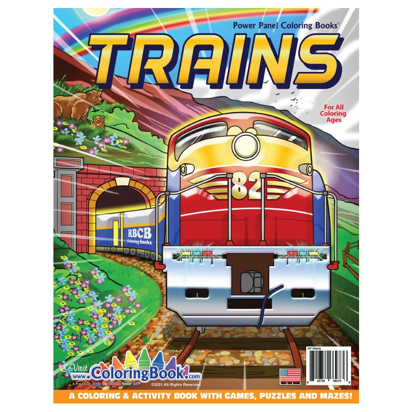 train40 Trains Coloring Book HENNING'S TRAINS