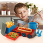 Chew Chew Train (Blue) (Bowl, Plates, Fork, Spoon, and Cup)
