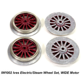 Model Engineering Works IW1002 Ives  Std Gauge Red Wheel Set, Wide Motor, 4Pcs