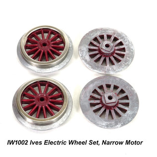 Model Engineering Works IW1001 Ives Electric Wheel Set, Narrow Motor, Red Spoke 4Pcs