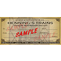 Henning's Trains In-Store Gift Certificate, $70
