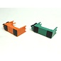 Poward Plastics 356-35E Baggage Cart Set, Orange & Green, Repro