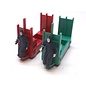 Poward Plastics 356-35L Baggage Cart Set, Red & Green, Repro