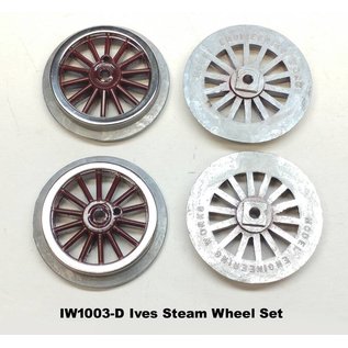 Model Engineering Works IW1003-D Ives Steam Std Gauge Dark Red Wheel Set, 4Pcs