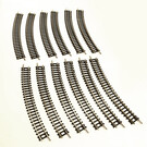 Model Power Model Power N Scale 9 3/4"R Code 80 Curve Track, 12 Pcs.