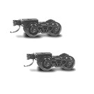Micro-Trains 1030 Roller Bearing Truck w/Coupler, 2Pk