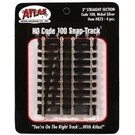 Atlas HO 823 Code 100, 3" Straight Track 4-pack, Atlas