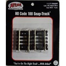 Atlas HO 825 Code 100, 1-1/2" Straight Track 4-pack, Atlas