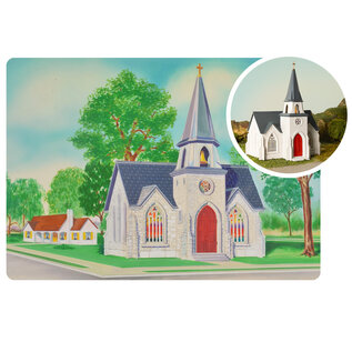 Bachmann 45630 Plasticville Cathedral, 75th Anniversary Kit